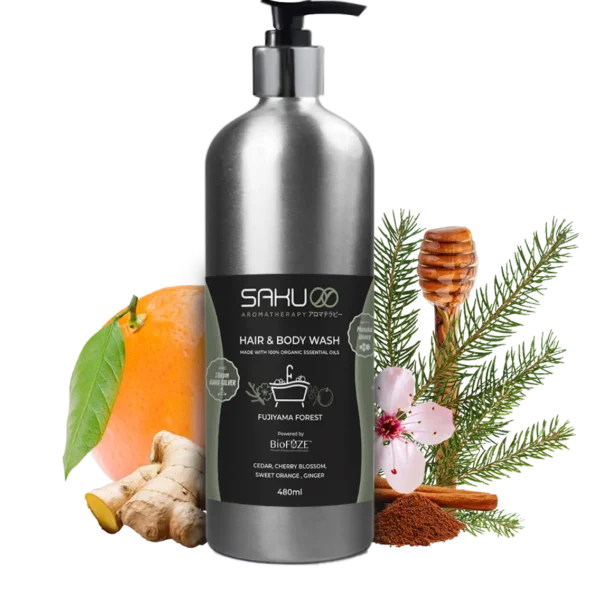 Saku Hair and Body Wash - 100% Pure Organic Essential Oils